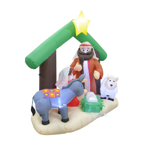 The Holiday Aisle® Nativity Scene Inflatable & Reviews Wayfair